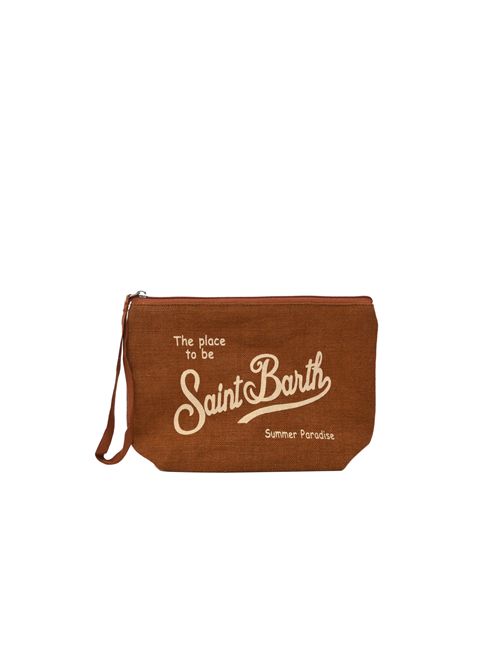 Pochette Aline Linen in lino Marrone Mc2 Saint Barth | ALI000400396L